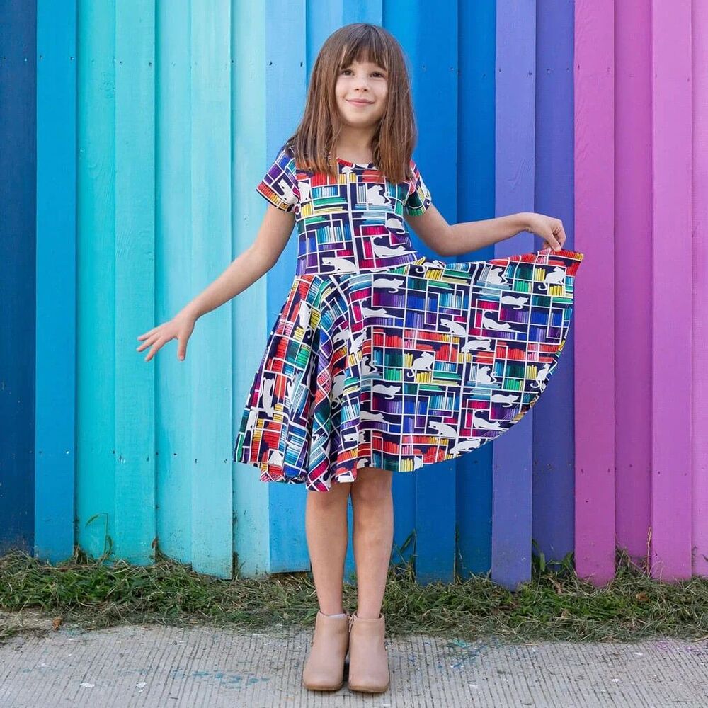 Princess Awesome "Check Meowt" Dress 12 Rainbow Books Cats Super Twirler